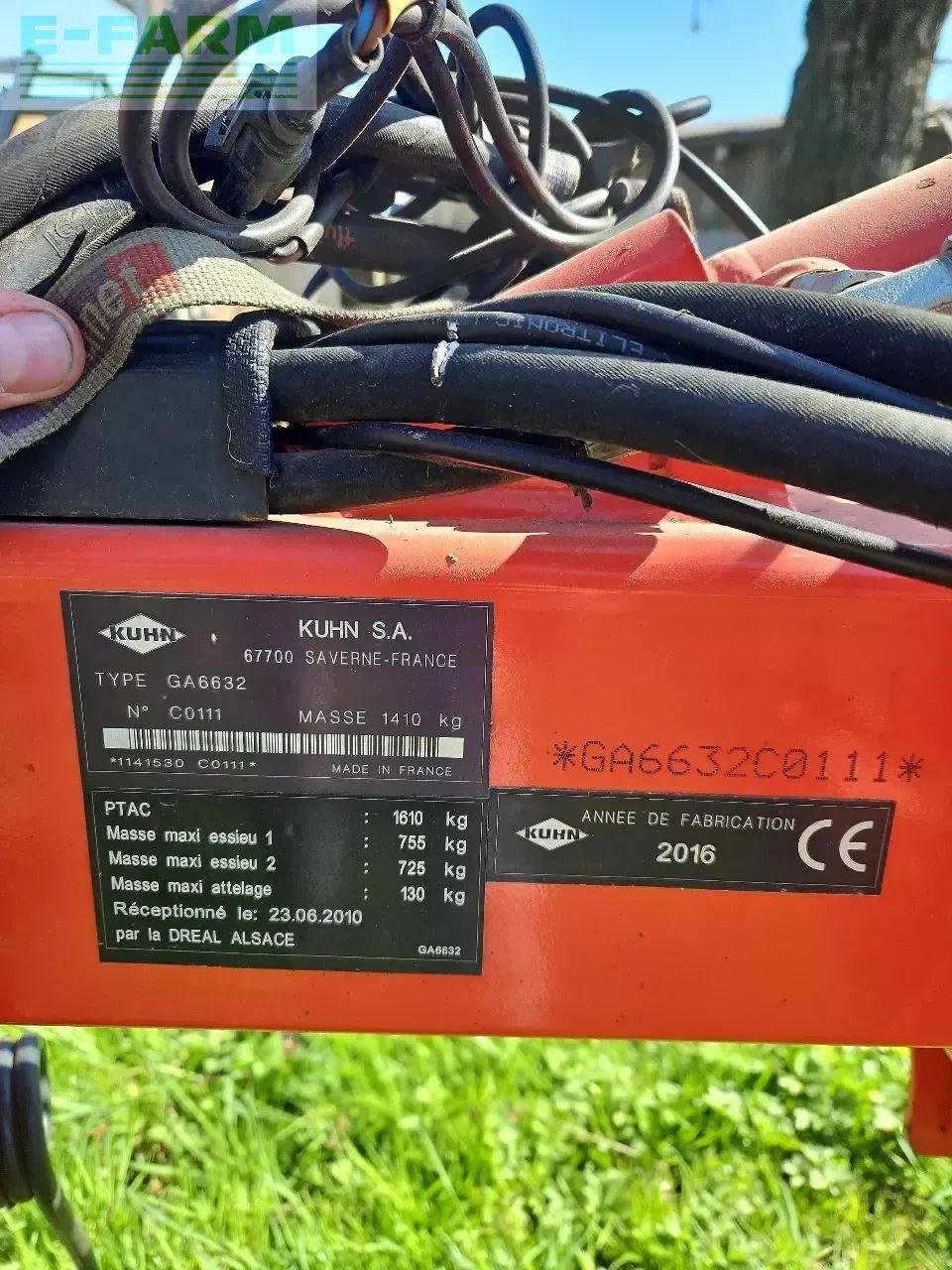 Schwader от тип Kuhn ga6632 masterdrive, Gebrauchtmaschine в CHAUVONCOURT (Снимка 7)