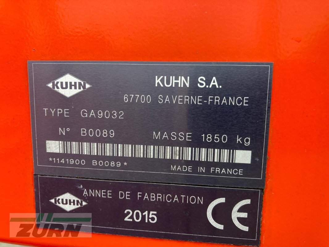 Schwader of the type Kuhn GA9032, Gebrauchtmaschine in Oberessendorf (Picture 17)