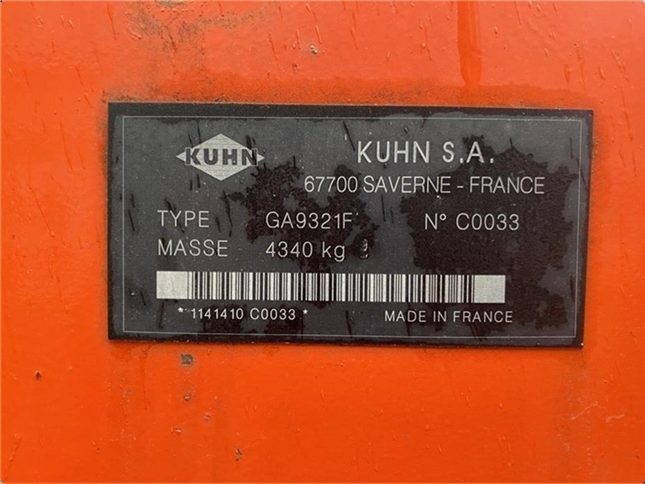 Schwader typu Kuhn GA9321F, Gebrauchtmaschine v Gjerlev J. (Obrázok 6)