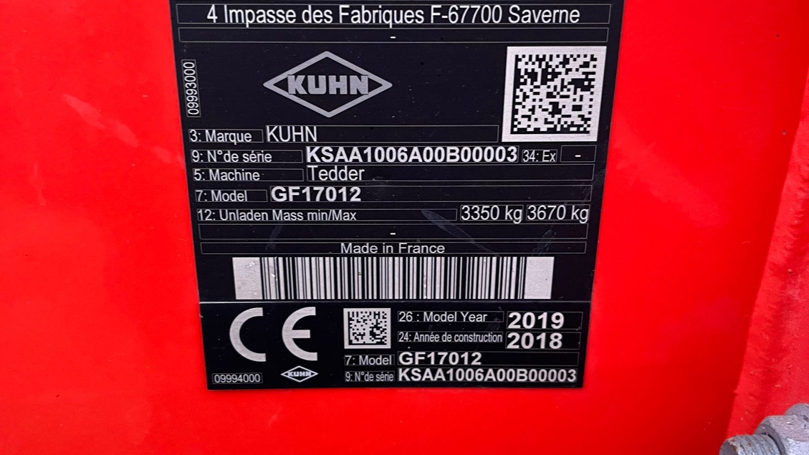 Schwader del tipo Kuhn GF 17012, Gebrauchtmaschine en Asperup (Imagen 2)