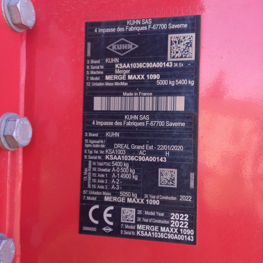 Schwader типа Kuhn MERGE MAXX 1090, Gebrauchtmaschine в Saint-Affrique (Фотография 5)
