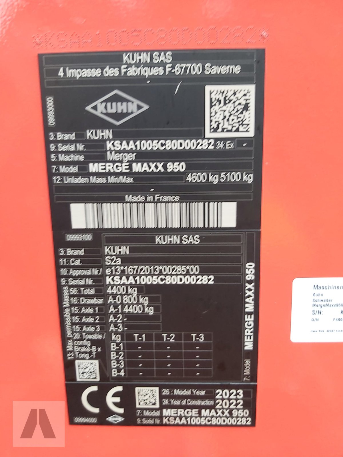 Schwader του τύπου Kuhn Merge Maxx 950, Gebrauchtmaschine σε Schwabmünchen (Φωτογραφία 11)