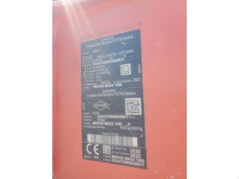 Schwader des Typs Kuhn MERGEMAXX1090, Gebrauchtmaschine in BRAY en Val (Bild 5)
