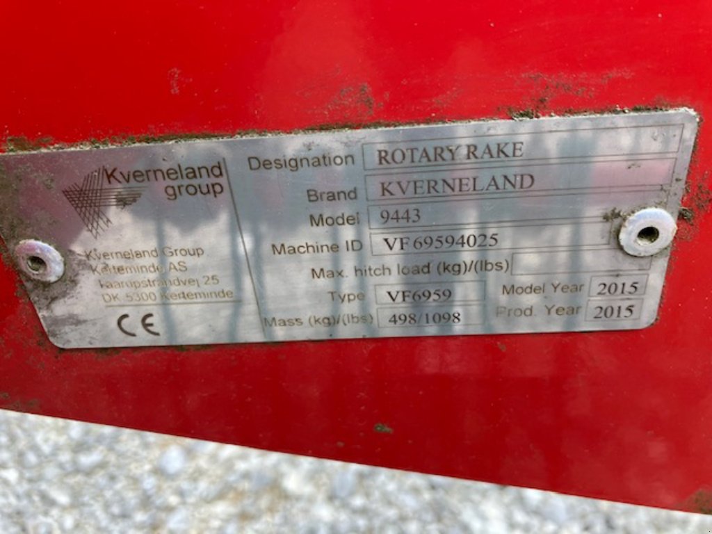 Schwader typu Kverneland 9443, Gebrauchtmaschine v MARBEVILLE (Obrázek 5)