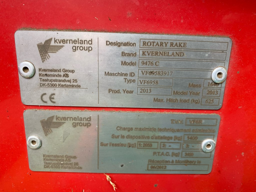 Schwader des Typs Kverneland 9476 c, Gebrauchtmaschine in SAINT FLOUR (Bild 7)