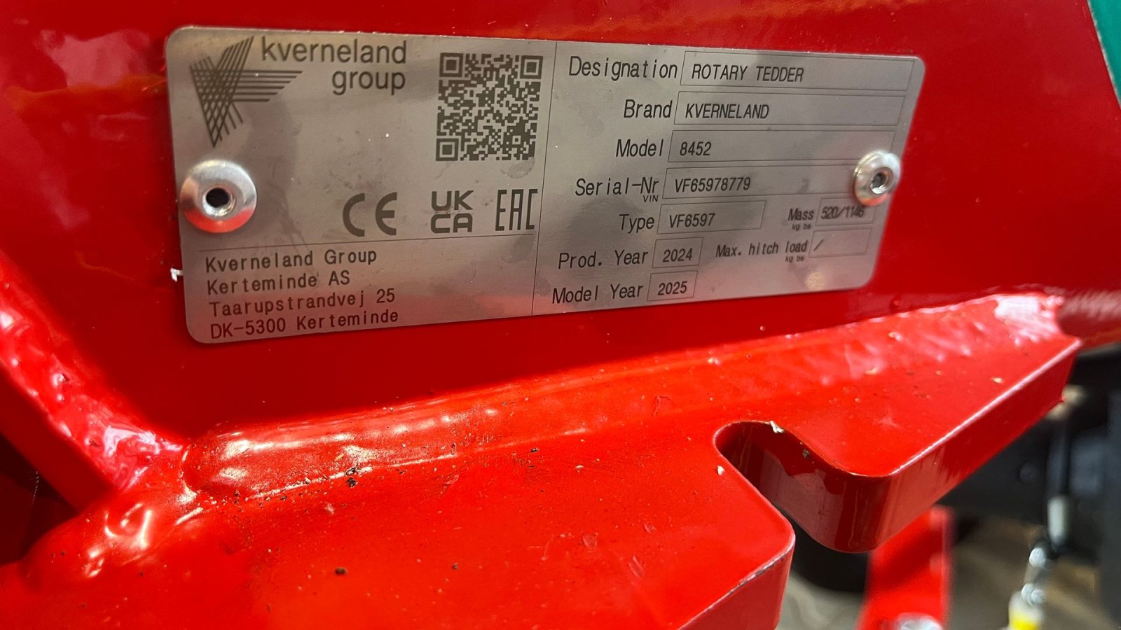 Schwader типа Kverneland KV8452 Rotorvender., Gebrauchtmaschine в Spøttrup (Фотография 3)