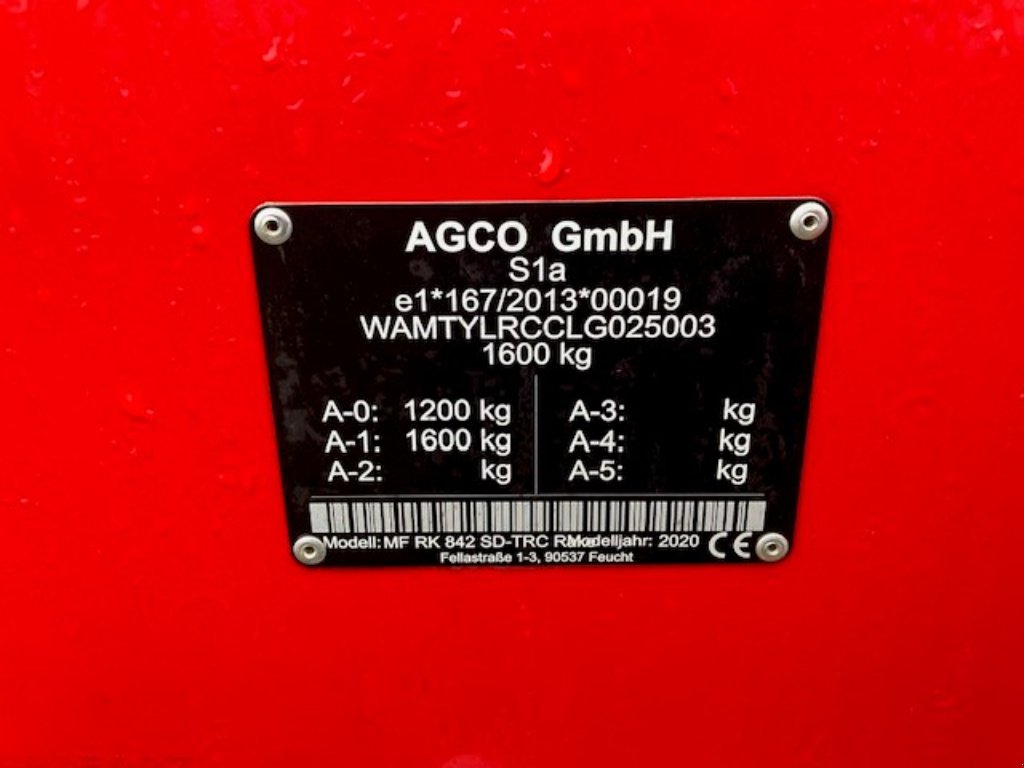 Schwader des Typs Massey Ferguson RK 842 SD-TRC, Gebrauchtmaschine in PUSEY (Bild 3)