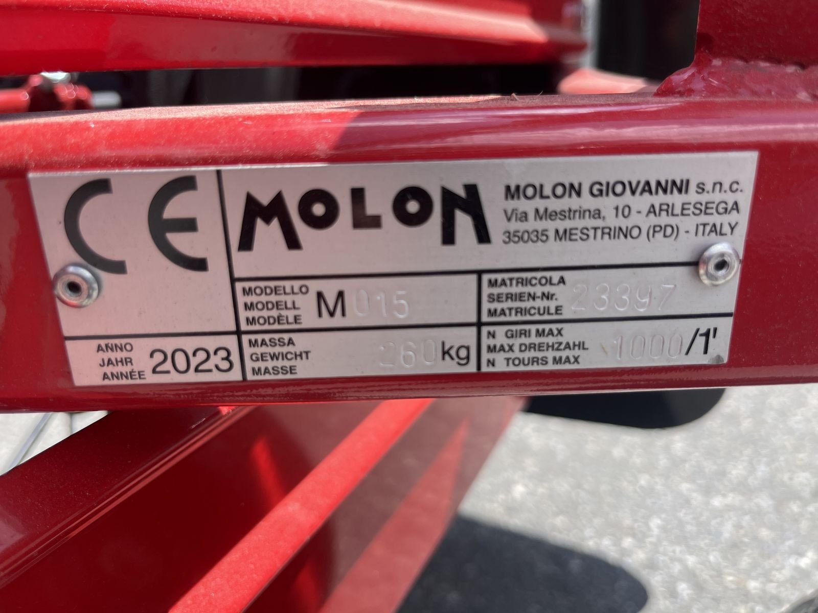 Schwader des Typs Molon Bandrechen 230/4, Vorführmaschine in Ried im Oberinntal (Bild 7)