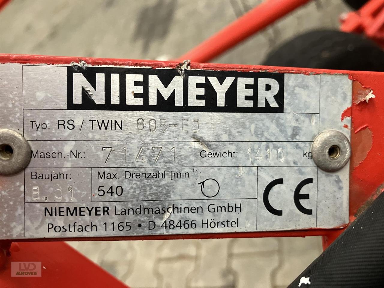 Schwader du type Niemeyer RS Twin 605 ED, Gebrauchtmaschine en Spelle (Photo 11)