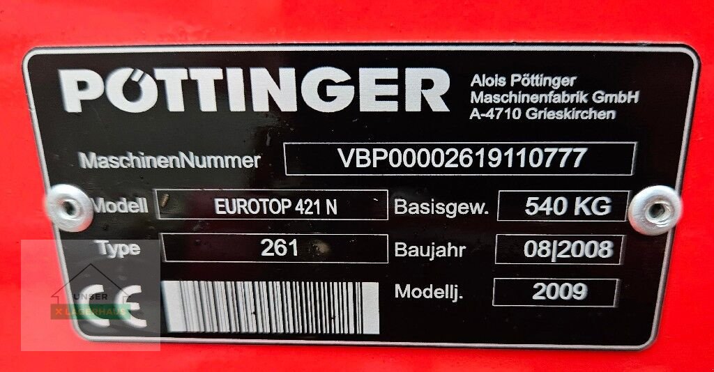 Schwader des Typs Pöttinger Eurotop 421N, Gebrauchtmaschine in St. Michael (Bild 11)
