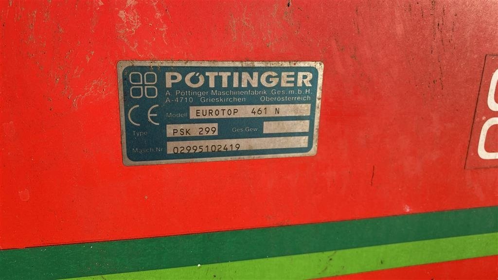 Schwader типа Pöttinger EUROTOP 461N, Gebrauchtmaschine в Viborg (Фотография 4)
