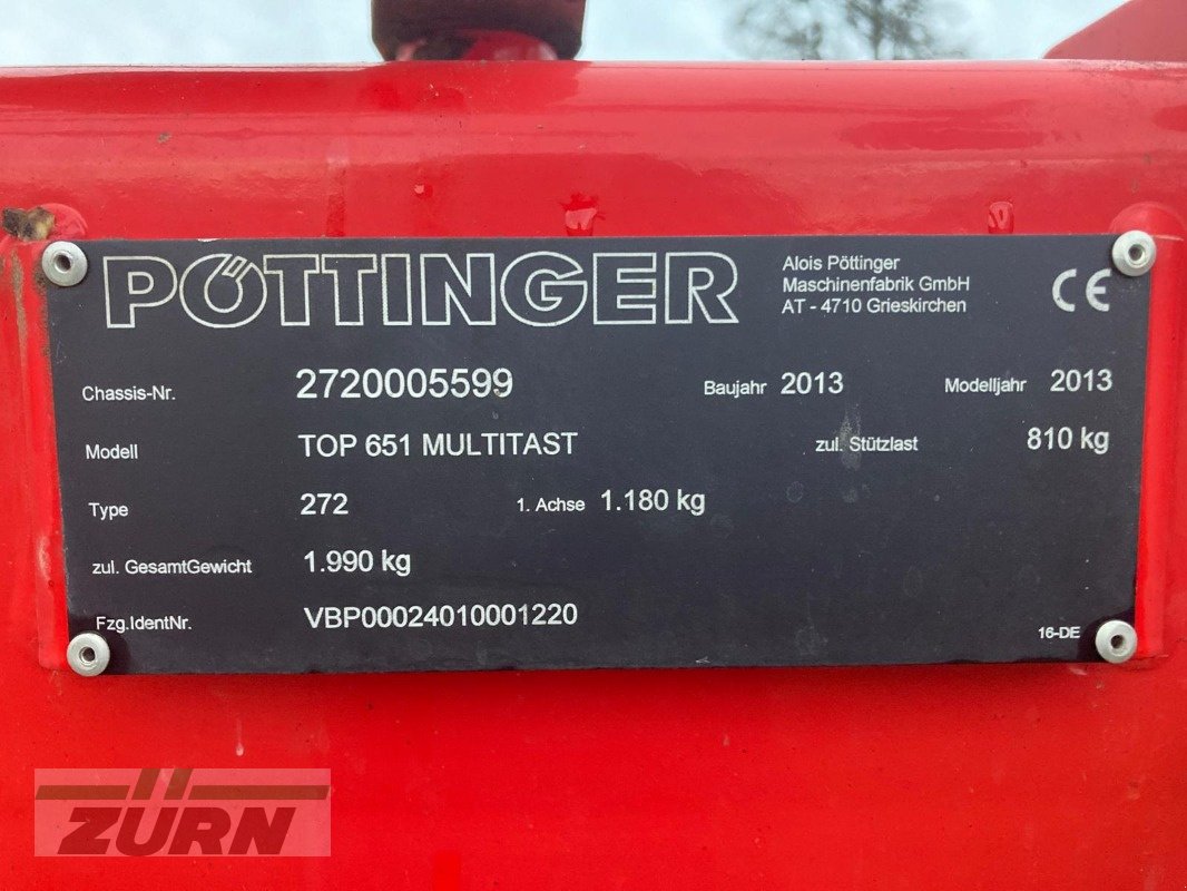 Schwader tipa Pöttinger Eurotop 651 A multitast, Gebrauchtmaschine u Oberessendorf (Slika 22)