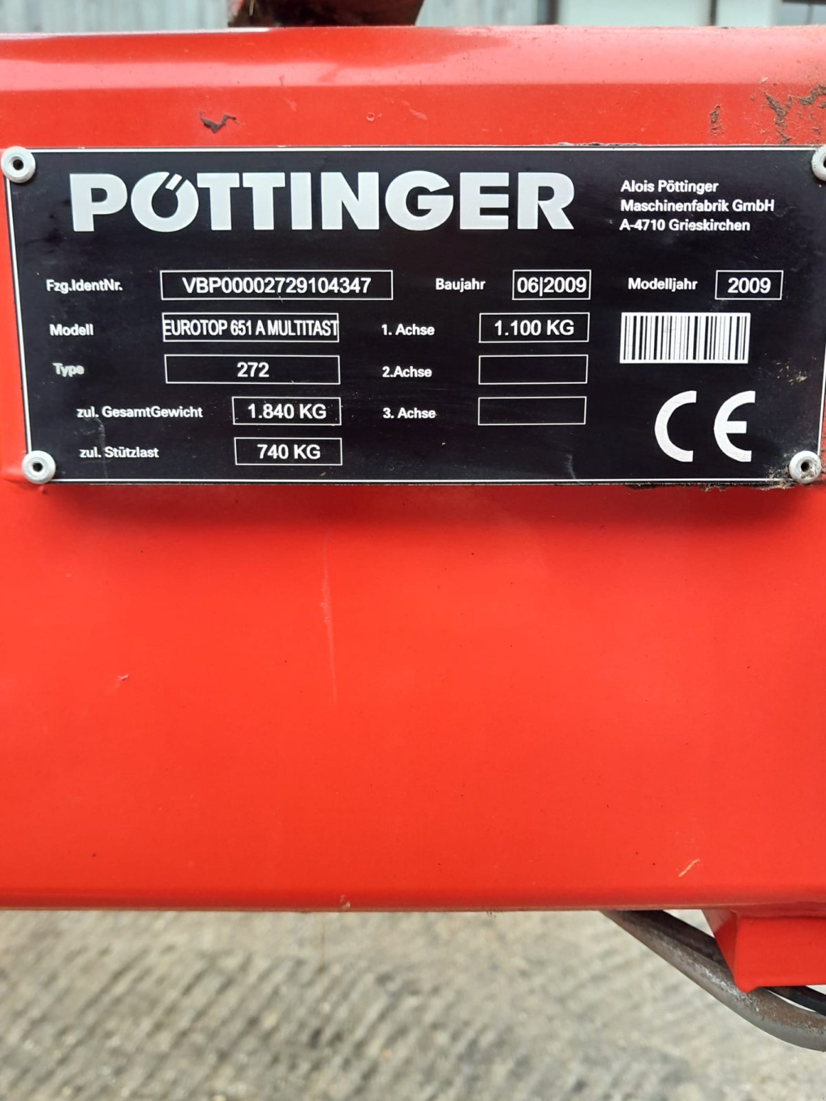 Schwader des Typs Pöttinger Eurotop 651 A Multitast, Gebrauchtmaschine in Prackenbach (Bild 5)