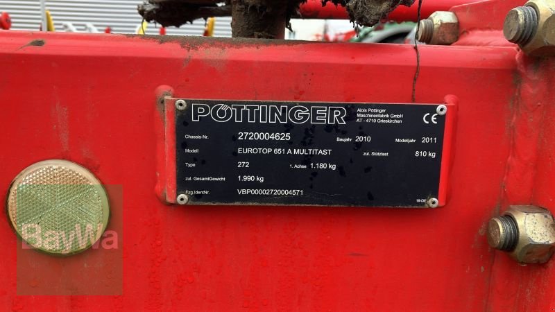 Schwader типа Pöttinger EUROTOP 651 A, Gebrauchtmaschine в Eging am See (Фотография 8)
