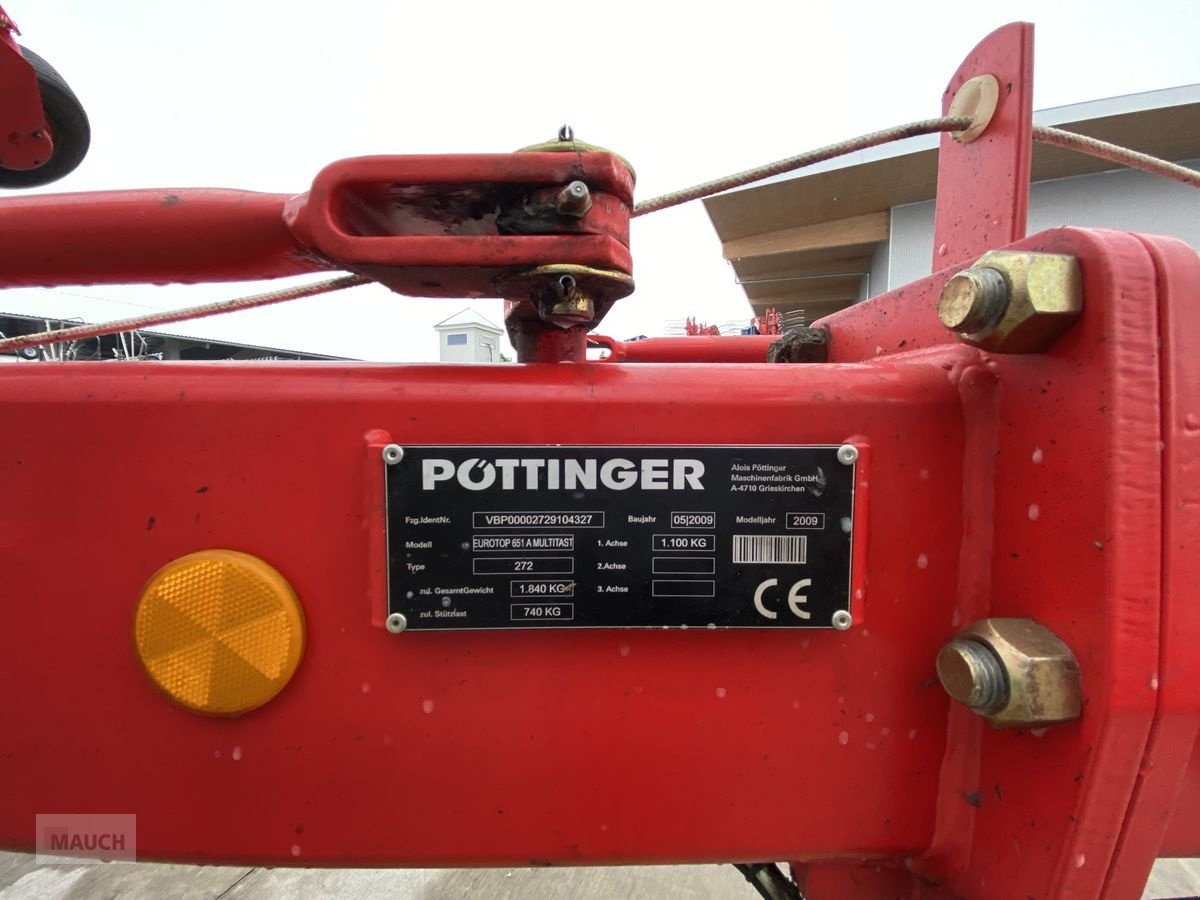 Schwader des Typs Pöttinger Eurotop 651A, Gebrauchtmaschine in Burgkirchen (Bild 7)