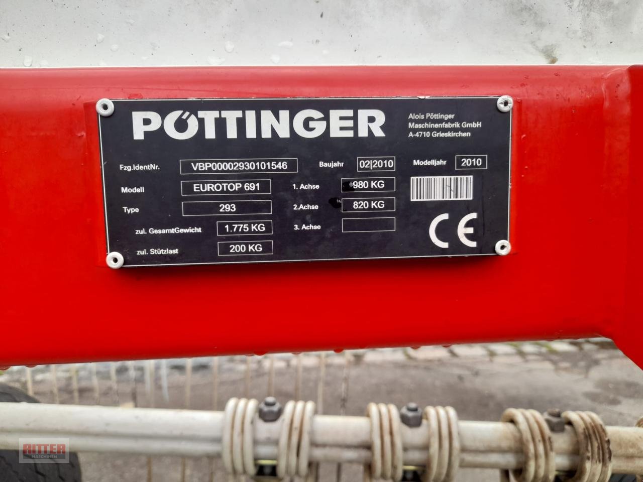 Schwader des Typs Pöttinger EUROTOP 691 S, Gebrauchtmaschine in Zell a. H. (Bild 3)