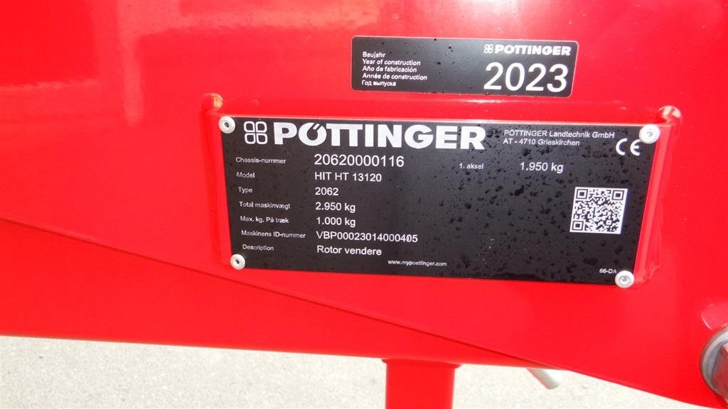 Schwader des Typs Pöttinger HIT 13120, Gebrauchtmaschine in Hobro (Bild 6)