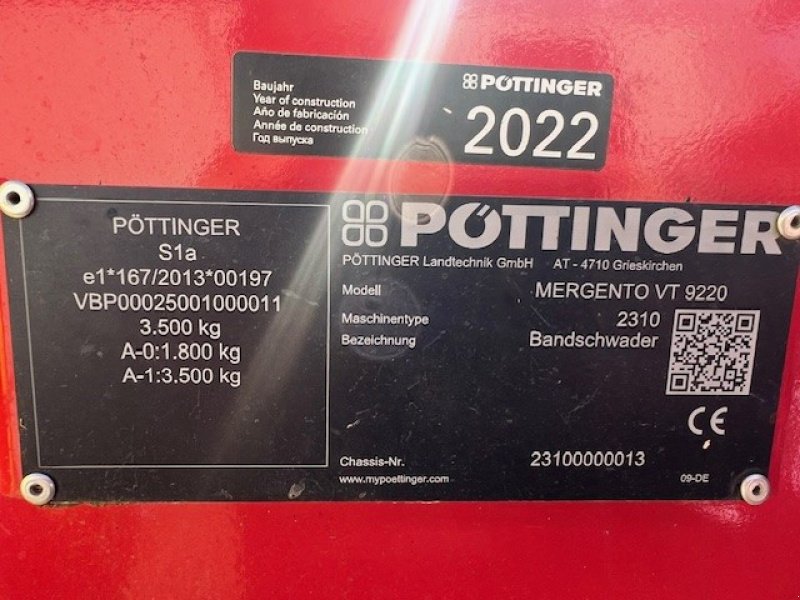 Schwader des Typs Pöttinger Mergento VT 9220, Gebrauchtmaschine in Wuppertal (Bild 5)