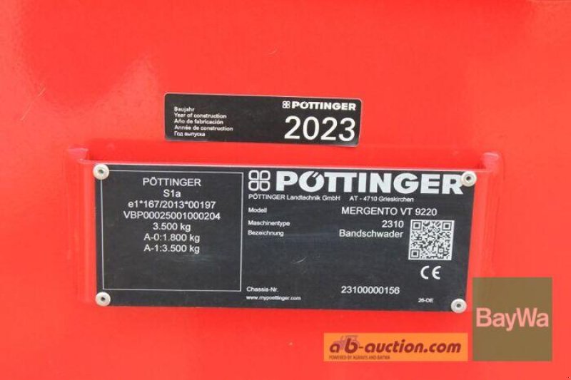 Schwader of the type Pöttinger MERGENTO VT 9220, Vorführmaschine in Straubing (Picture 12)