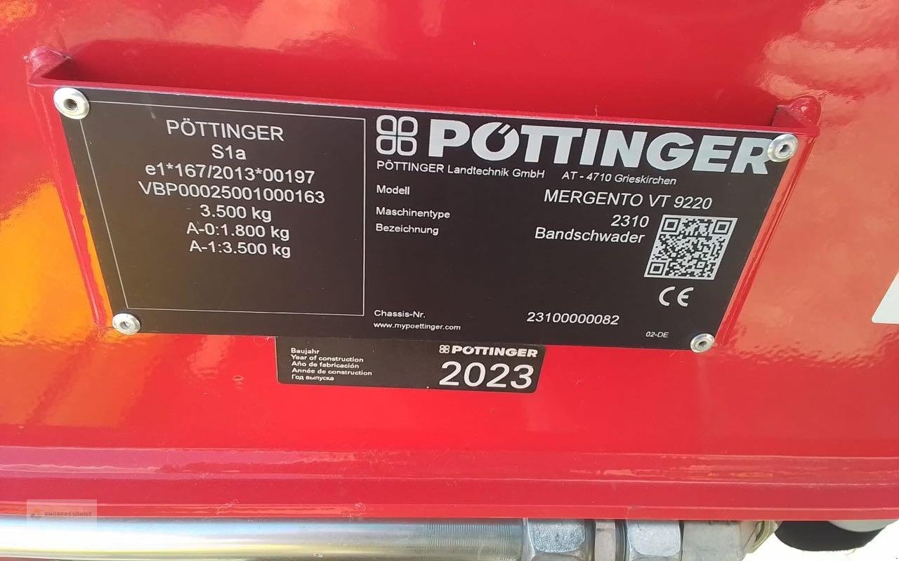 Schwader des Typs Pöttinger Mergento VT 9220, Neumaschine in Uelsen (Bild 6)