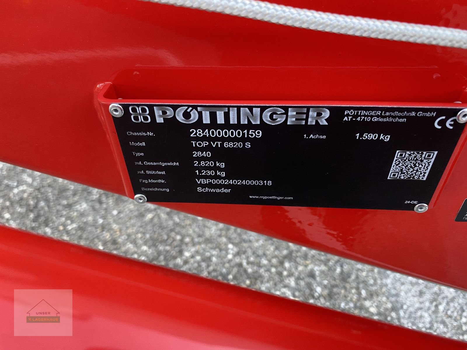 Schwader des Typs Pöttinger Schwadkreisel TOP VT 6820 S, Neumaschine in Wartberg (Bild 4)