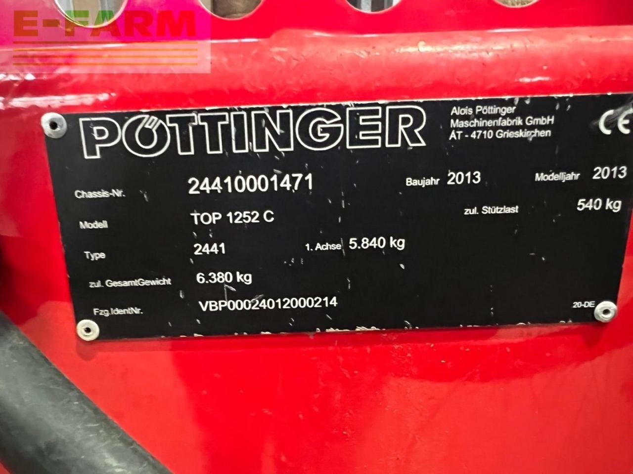 Schwader za tip Pöttinger Top 1252 C s-line, Gebrauchtmaschine u REDLHAM (Slika 10)