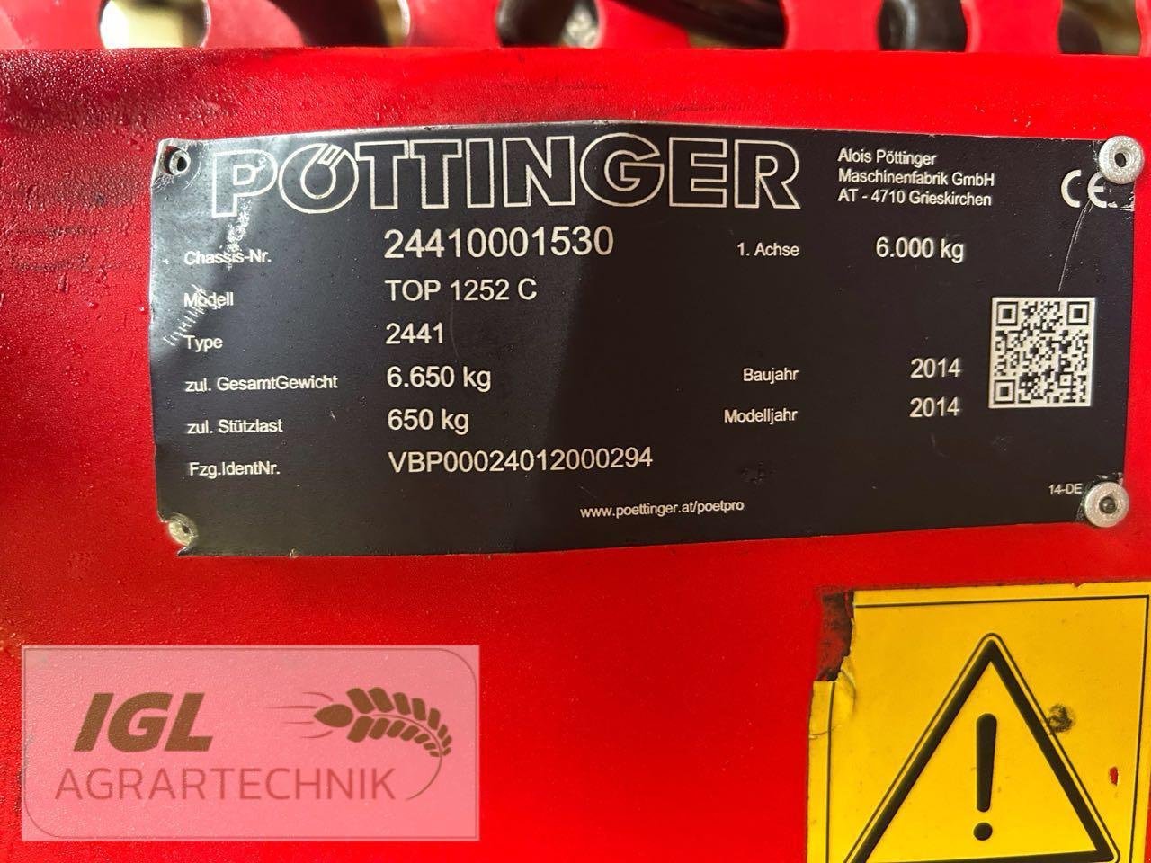 Schwader des Typs Pöttinger Top 1252C, Gebrauchtmaschine in Nabburg (Bild 6)