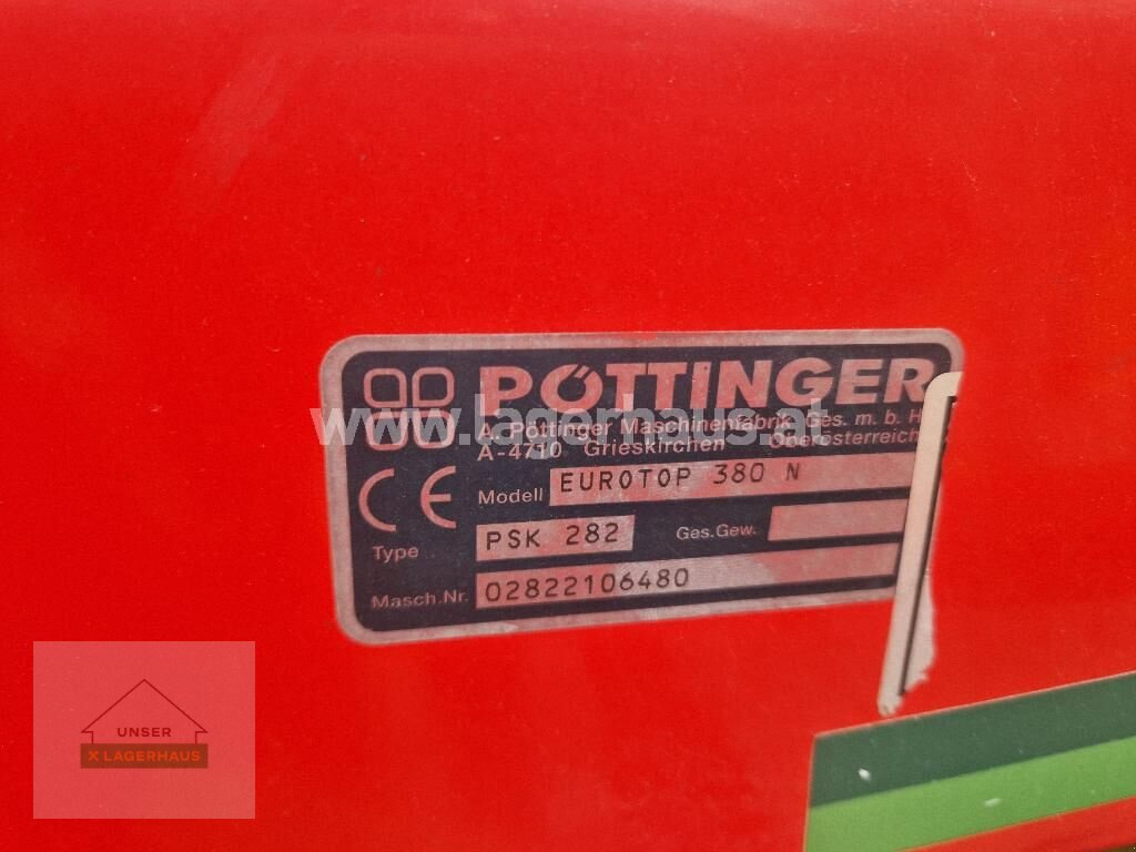 Schwader типа Pöttinger TOP 380, Gebrauchtmaschine в Amstetten (Фотография 2)