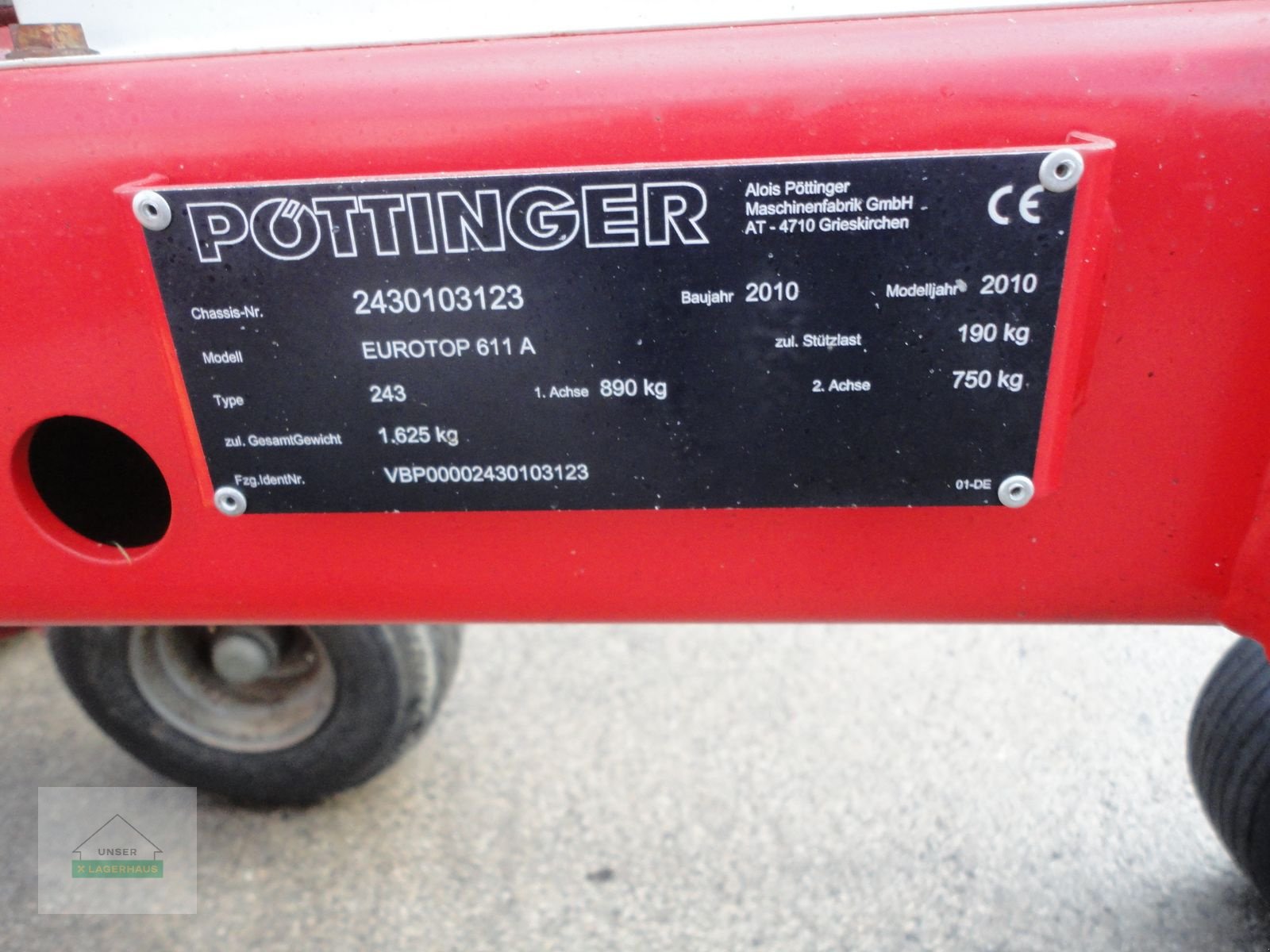 Schwader typu Pöttinger Top 611 A, Gebrauchtmaschine w Freistadt (Zdjęcie 4)