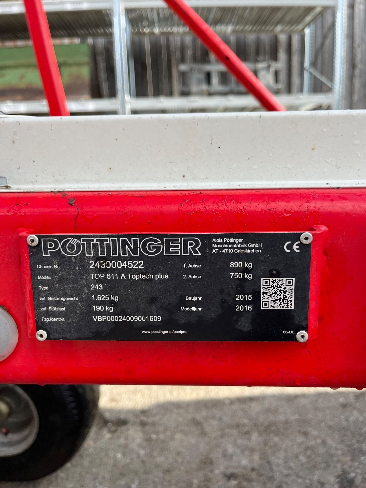 Schwader typu Pöttinger Top 611 A, Gebrauchtmaschine v untert (Obrázek 4)