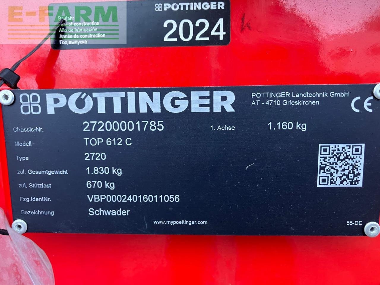 Schwader del tipo Pöttinger TOP 612 C Doppelschwader, Gebrauchtmaschine en REDLHAM (Imagen 13)