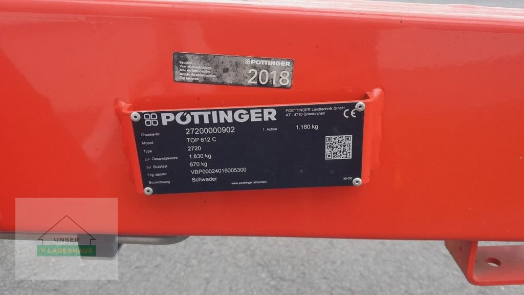 Schwader типа Pöttinger TOP 612 C, Gebrauchtmaschine в Feldbach (Фотография 2)