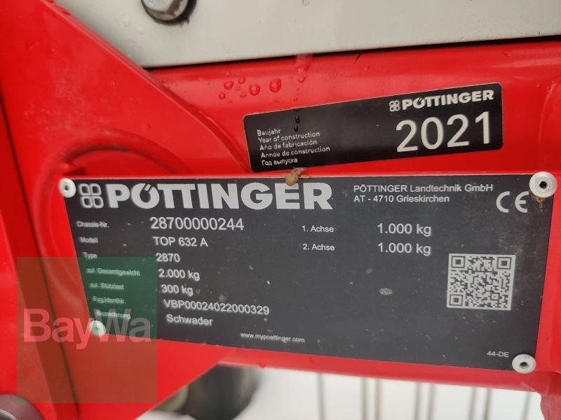Schwader typu Pöttinger TOP 632 A PÖTTINGER SCHWADER, Gebrauchtmaschine v Weiden i.d.Opf. (Obrázek 3)