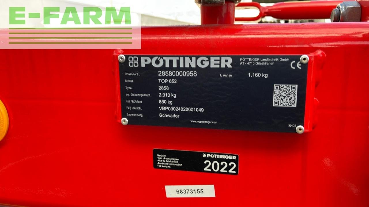 Schwader типа Pöttinger Top 652, Gebrauchtmaschine в REDLHAM (Фотография 11)