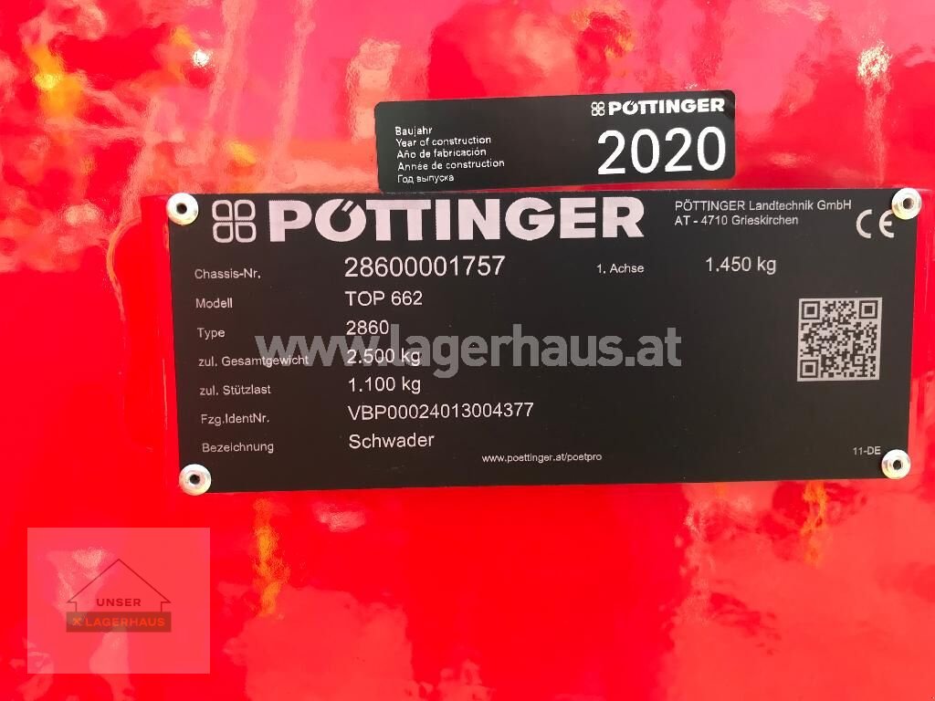 Schwader a típus Pöttinger TOP 662, Neumaschine ekkor: Wartberg (Kép 3)