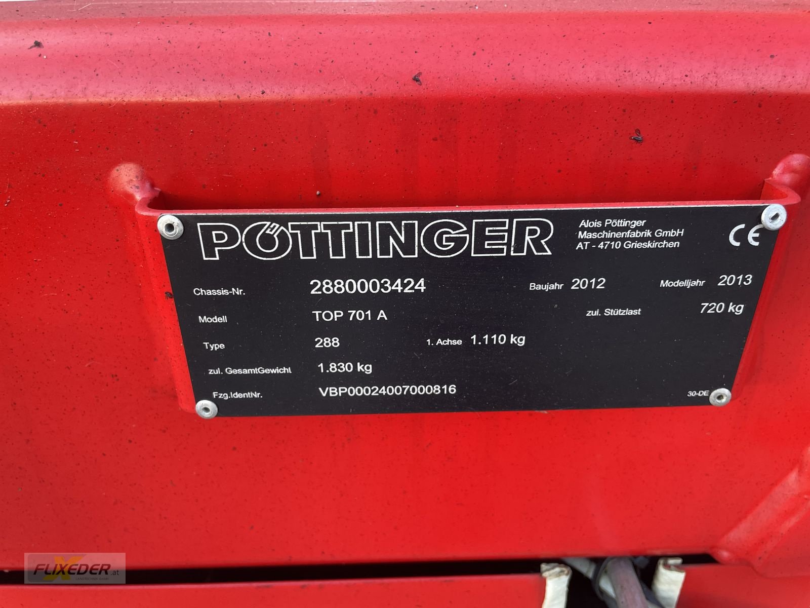 Schwader des Typs Pöttinger Top 701 A, Gebrauchtmaschine in Pattigham (Bild 6)