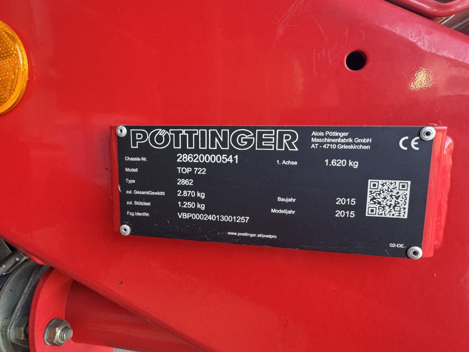 Schwader del tipo Pöttinger TOP 722, Gebrauchtmaschine en Hopfgarten (Imagen 5)