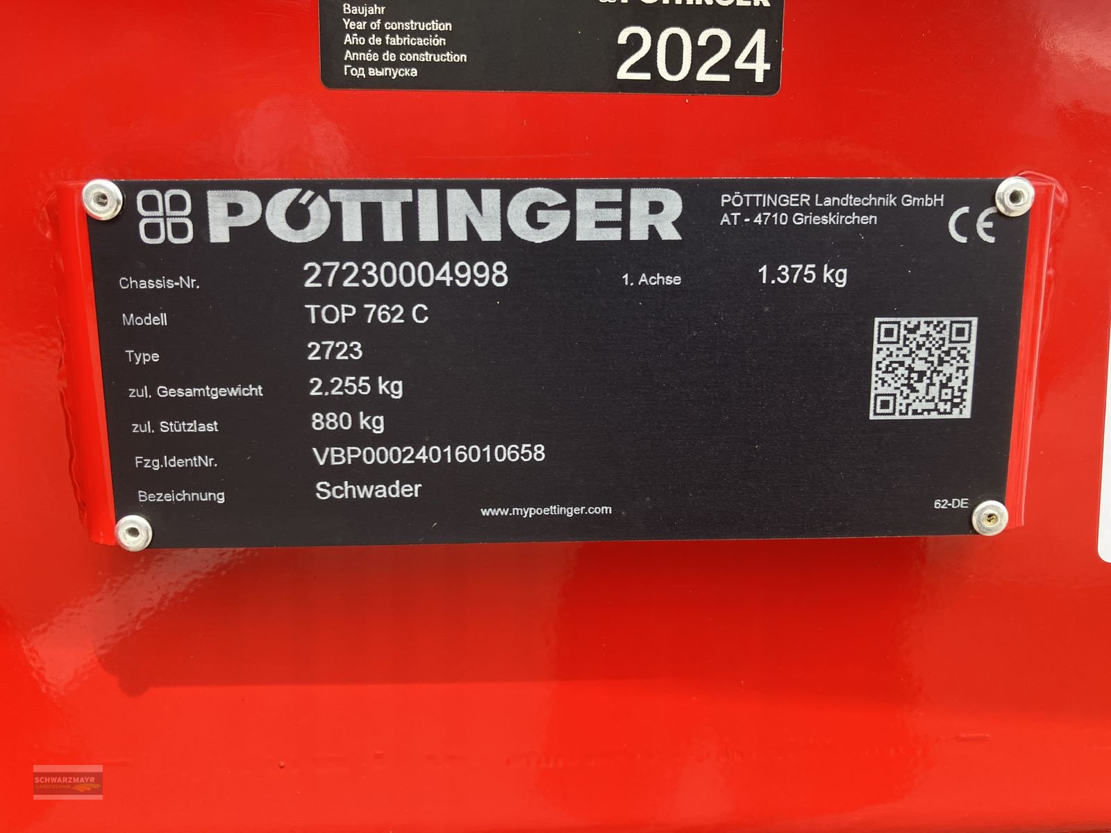 Schwader typu Pöttinger Top 762 C, Gebrauchtmaschine v Gampern (Obrázek 16)