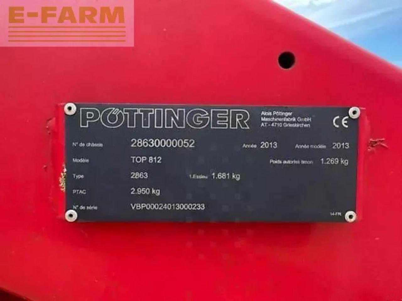 Schwader typu Pöttinger top 812, Gebrauchtmaschine v MONFERRAN (Obrázek 10)