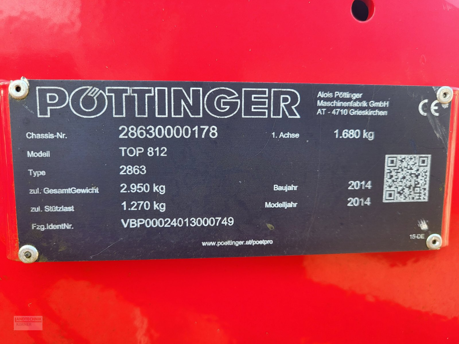 Schwader tipa Pöttinger Top 812, Gebrauchtmaschine u Kirkel-Altstadt (Slika 7)