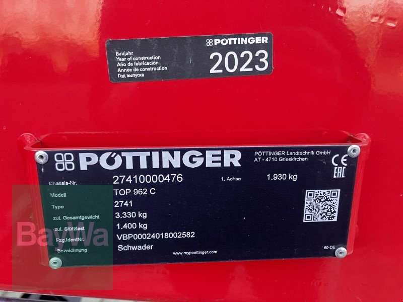 Schwader типа Pöttinger TOP 962 C, Gebrauchtmaschine в Großweitzschen  (Фотография 6)