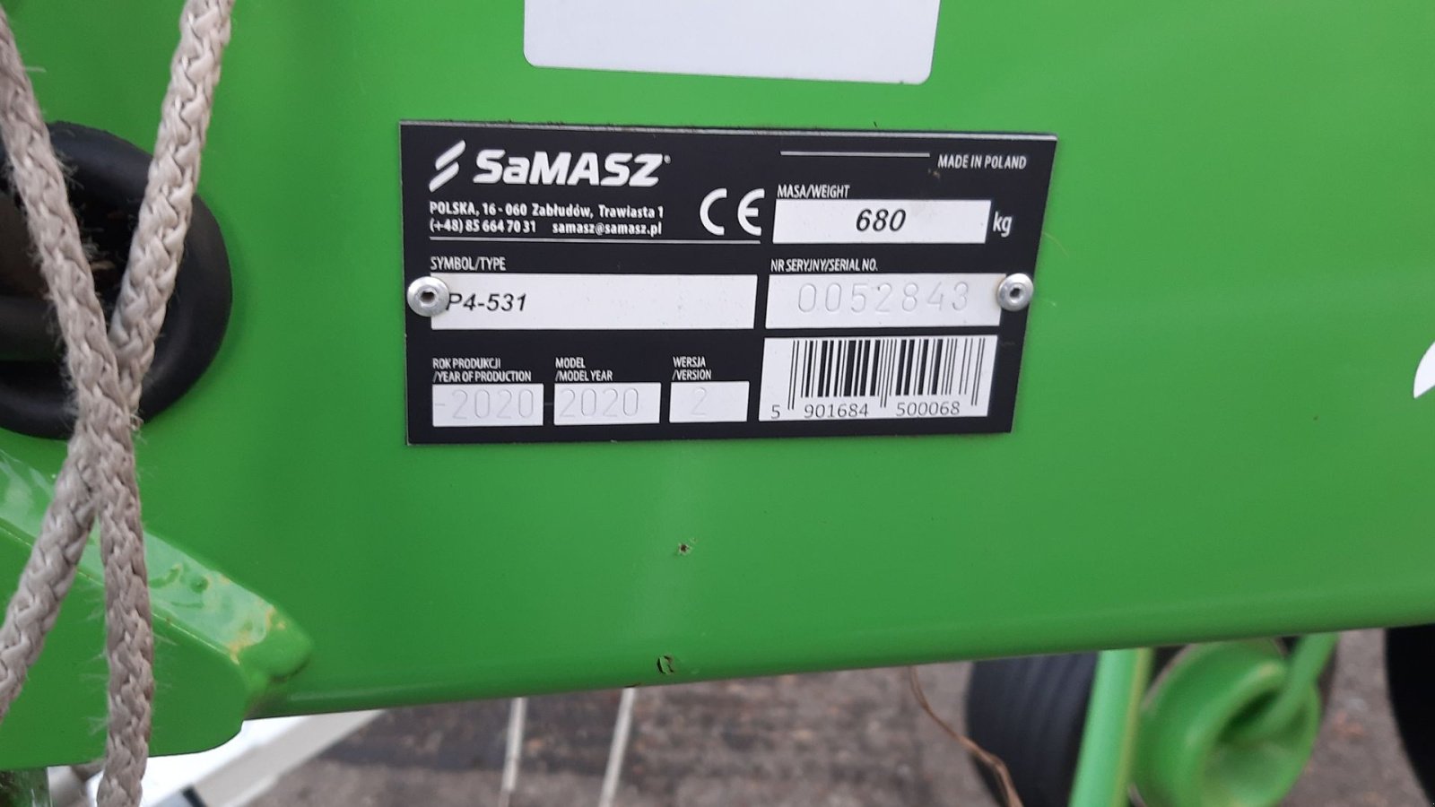 Schwader типа SaMASZ P4-530, Gebrauchtmaschine в Hadsund (Фотография 8)