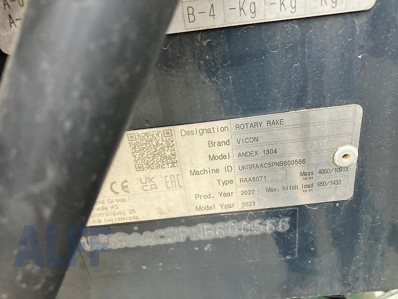 Schwader Türe ait Vicon Andex 1304 Comfort, Vorführmaschine içinde Bitburg-Flugplatz (resim 10)