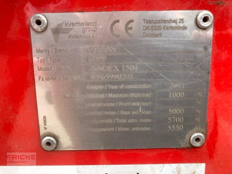 Schwader of the type Vicon Andex 1504, Gebrauchtmaschine in Bockel - Gyhum (Picture 13)