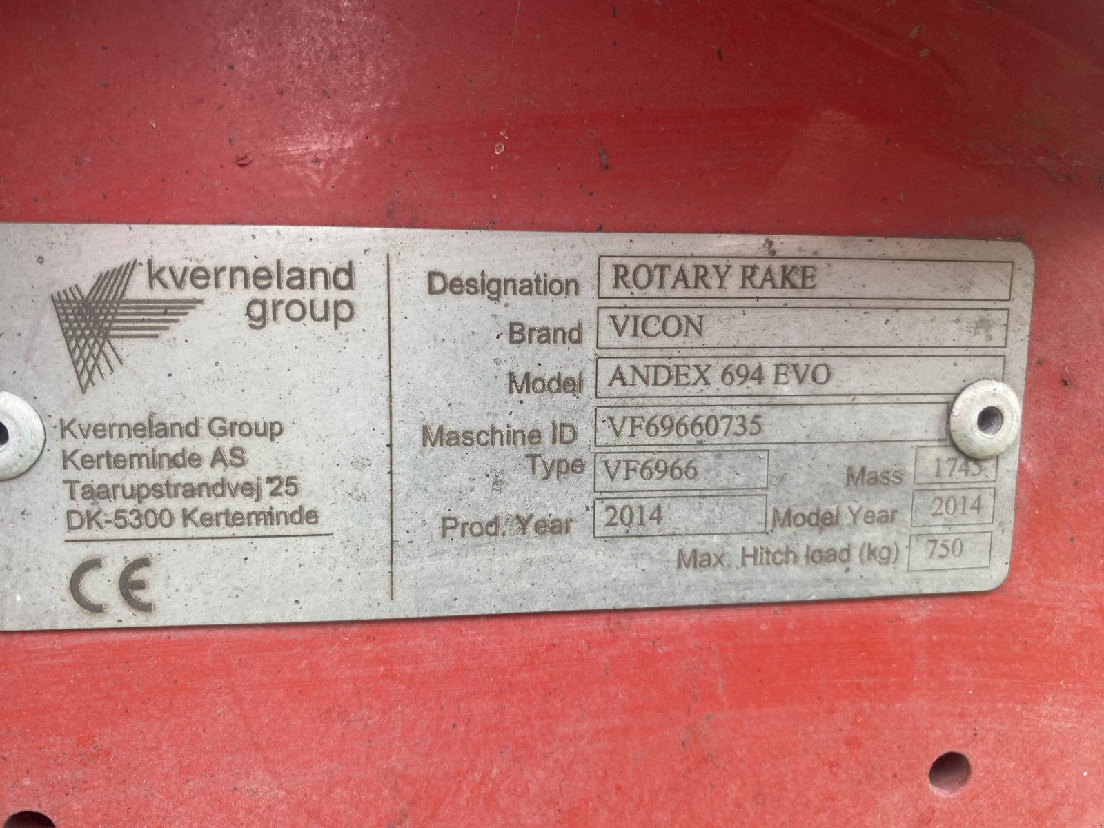 Schwader tipa Vicon Andex 694 EVO, Neumaschine u Griesstätt (Slika 3)