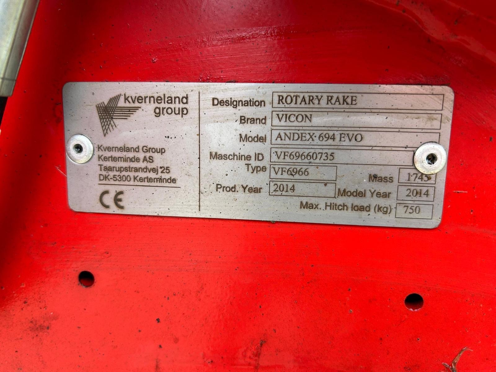 Schwader of the type Vicon Andex 694 EVO, Gebrauchtmaschine in Griesstätt (Picture 5)