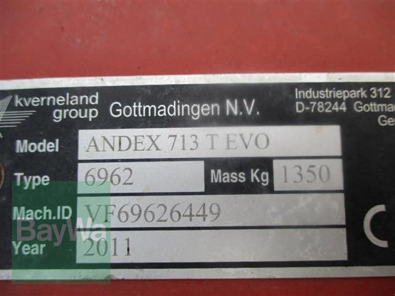 Schwader des Typs Vicon ANDEX 713 T EVO  #550, Gebrauchtmaschine in Schönau b.Tuntenhausen (Bild 14)