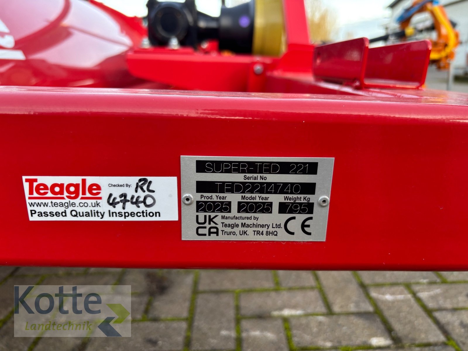 Schwadlüfter Türe ait Teagle Super ted 221, Neumaschine içinde Rieste (resim 5)