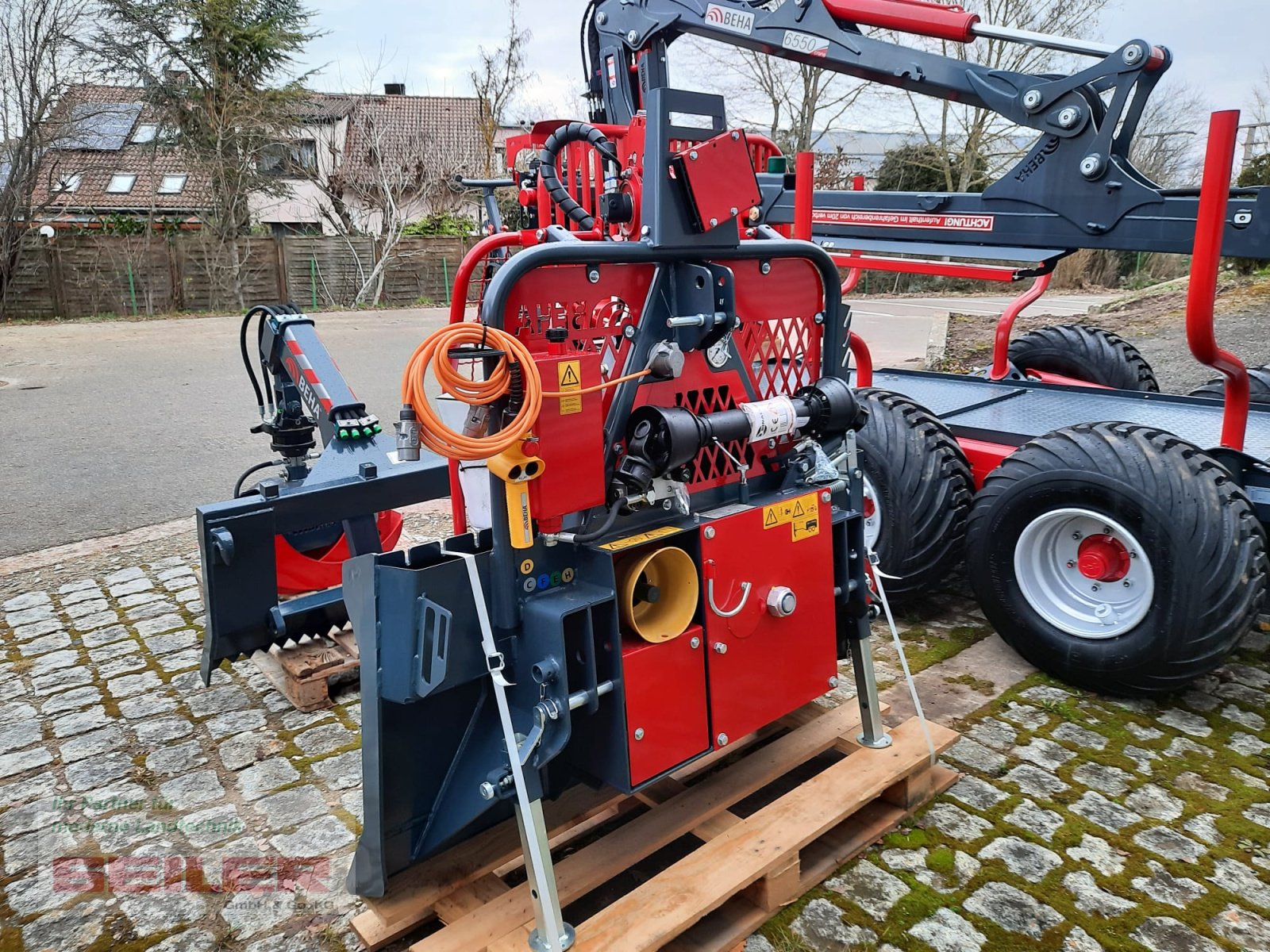 Seilwinde Türe ait BEHA W 55 HA mit Funk und Seilausstoß, Neumaschine içinde Burghaslach (resim 3)