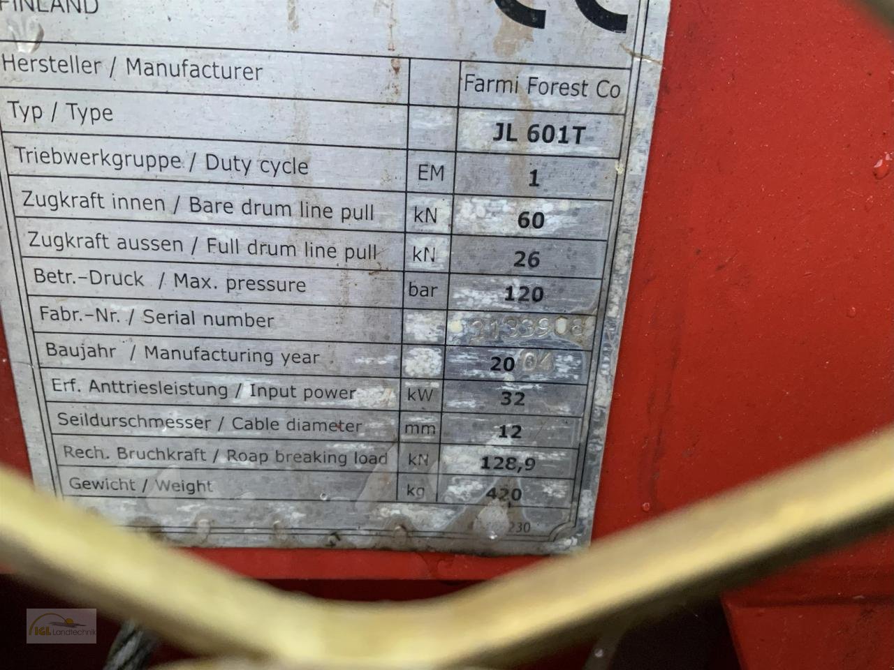 Seilwinde typu Farmi JL 601, Gebrauchtmaschine v Pfreimd (Obrázek 3)